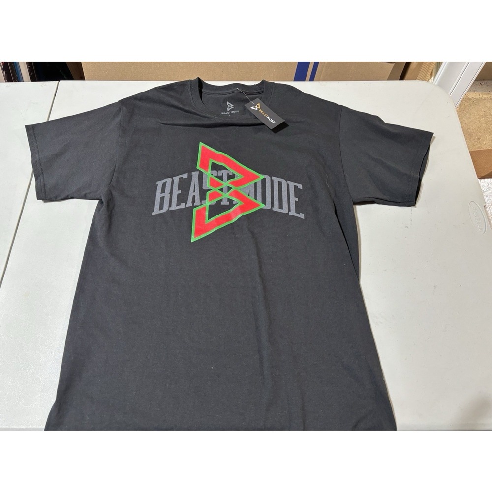 Adult Large BeastMode Brand T-Shirts‎ (2) Black L White XL